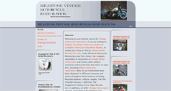 Desktop Screenshot of milestonemotorcyclerestoration.com