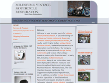 Tablet Screenshot of milestonemotorcyclerestoration.com